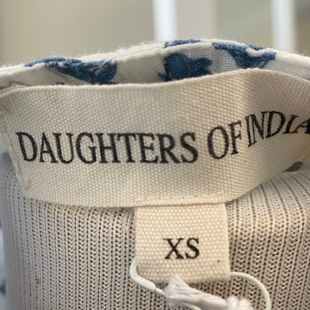 Daughters of India Blue and White Patterned Dress - Picture 2 of 11